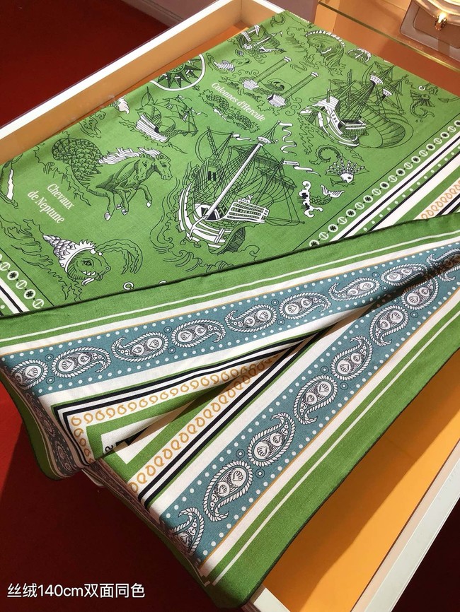 Hermes Shawl Cashmere and Silk Jacquard KY131