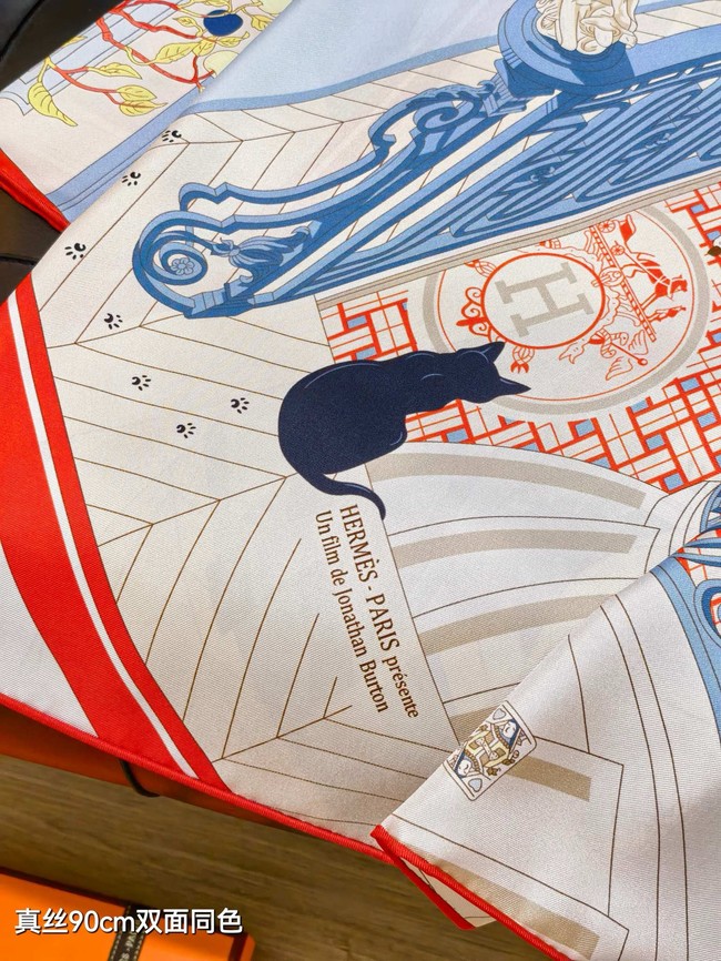 Hermes 90 Square Scarf Silk Twill KY164