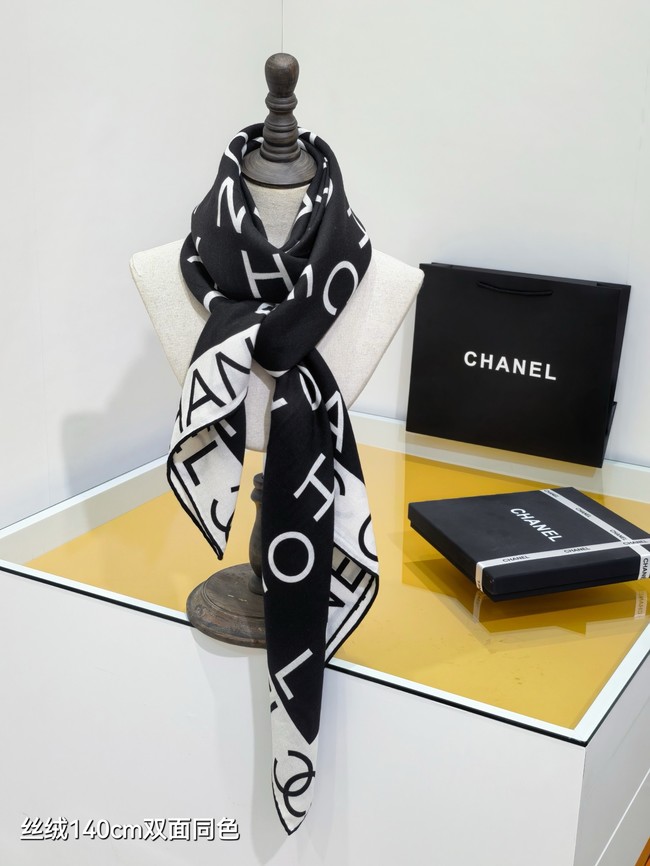 Chanel  90 Square Scarf Silk Twill KY171