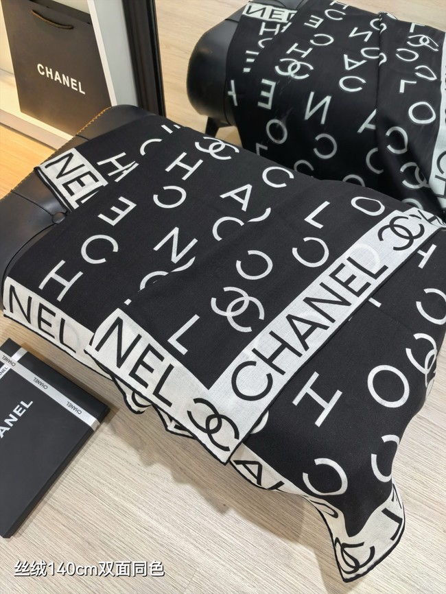 Chanel  90 Square Scarf Silk Twill KY171