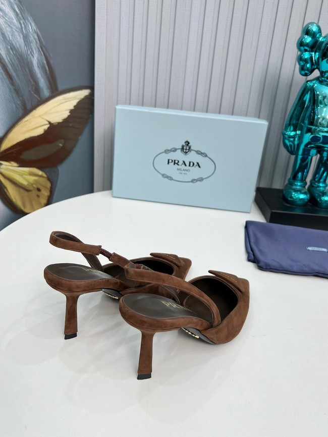 Prada leather slingback pumps 45086-1