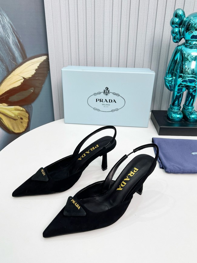 Prada leather slingback pumps 45086-3