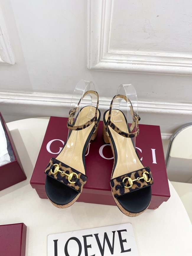 Gucci Womens Horsebit flatform sandal 45096-1