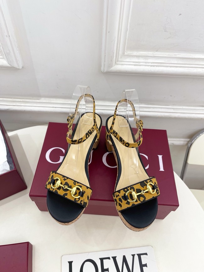 Gucci Womens Horsebit flatform sandal 45096-3