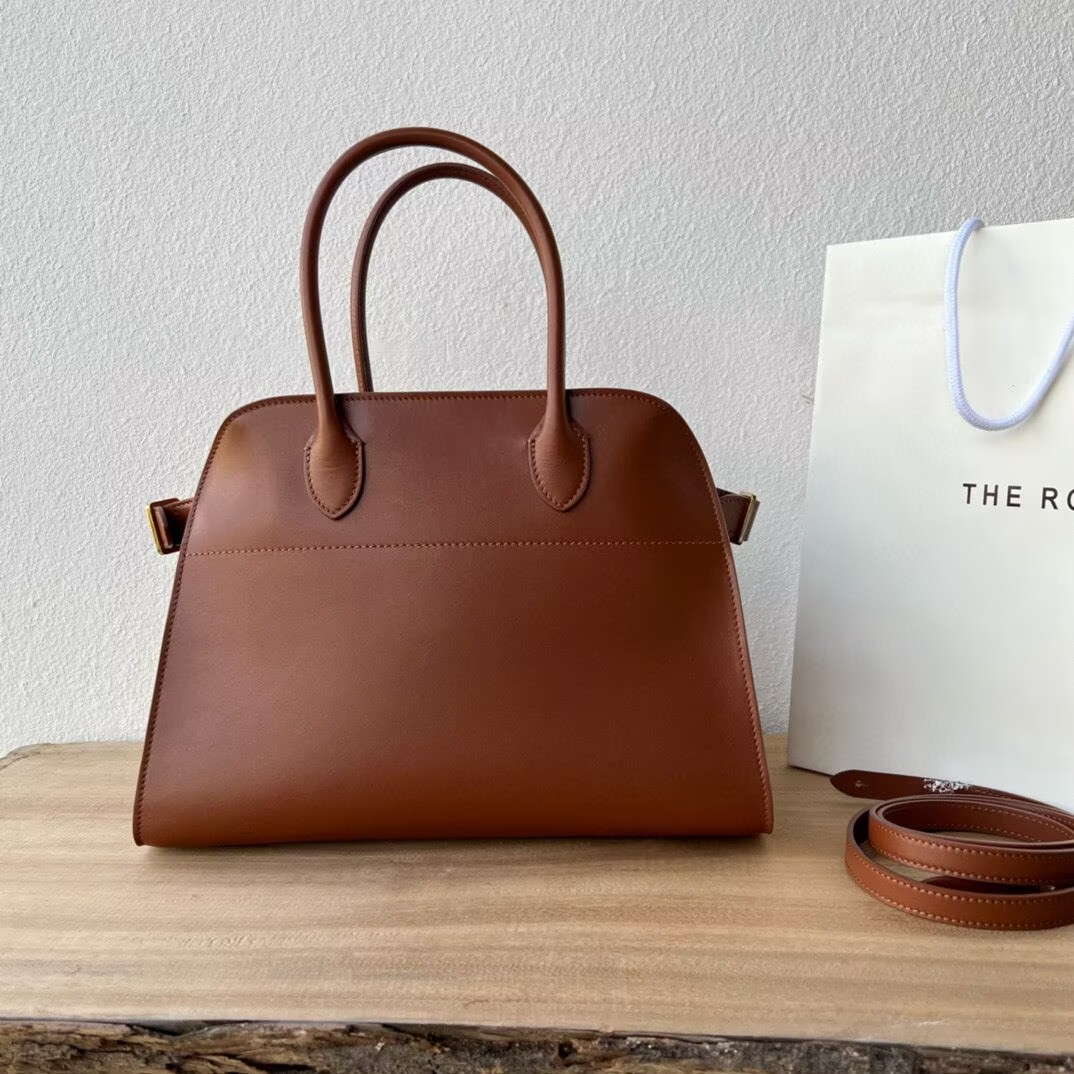 The Row Original Leather Handle Bag R70992 Brown