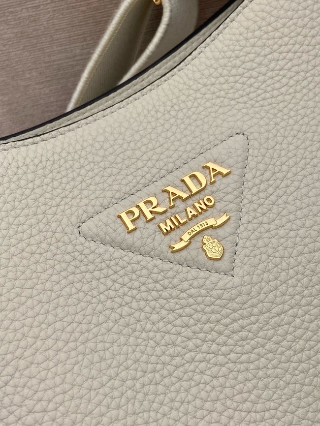 Prada Leather bag with shoulder strap 1BC073 Cream