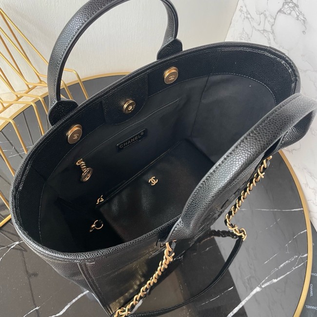 Chanel LARGE SHOPPING BAG Sheepskin AS3257 black