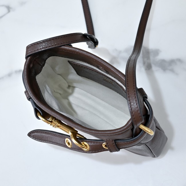 MIUMIU Nappa leather bag 5NR461 dark brown