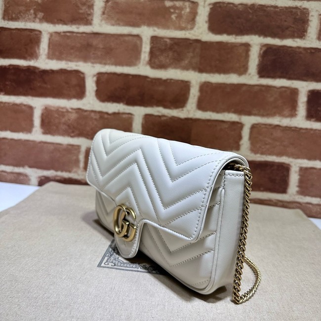 Gucci GG Marmont small shoulder bag 751526 Variation white leather