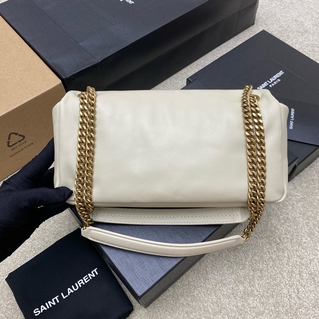 Saint Laurent CALYPSO small in plunged lambskin 734153 BLANC VINTAGE
