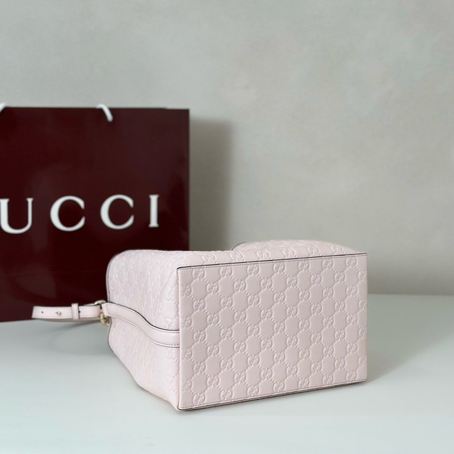 GUCCI GG Emblem medium bucket bag 815103 pink
