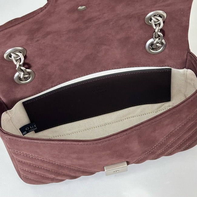 Gucci GG Marmont small shoulder bag 837280 Dark brown