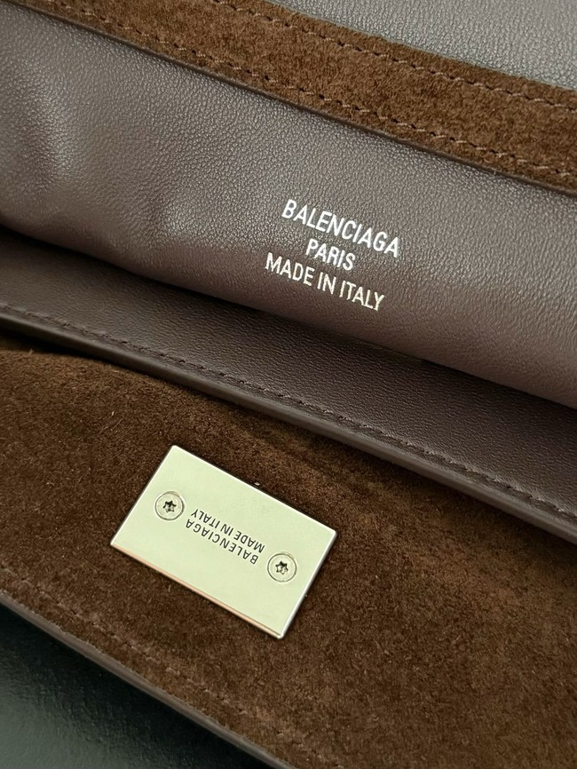 Balenciaga Rodeo Handbag Large suede calfskin 795458 Coffee