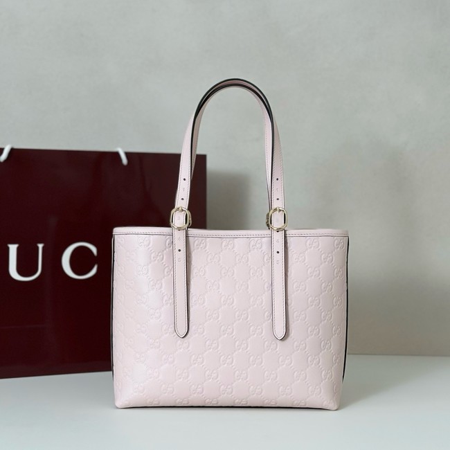 Gucci GG Emblem medium tote bag 847456 pink