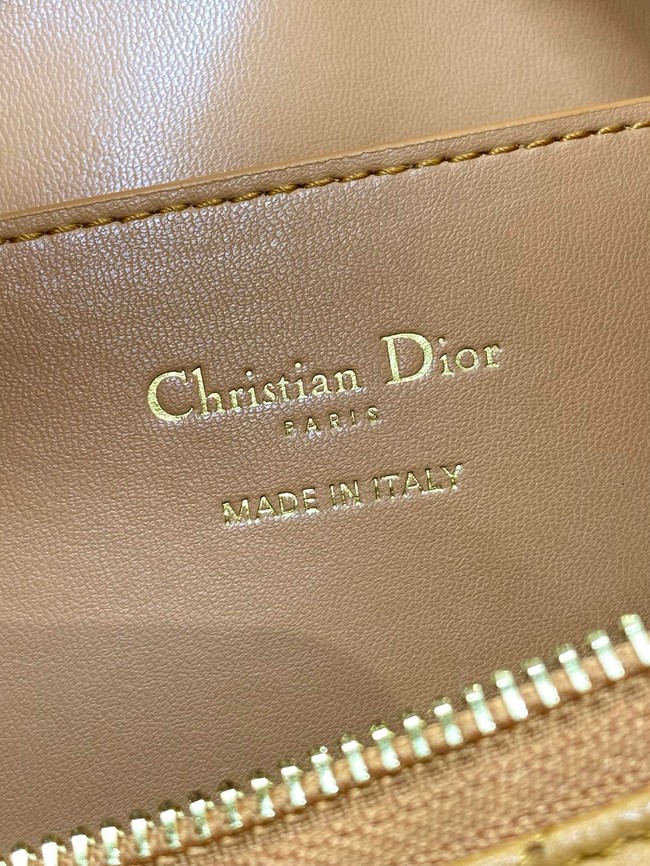 Dior Medium D-Dream Bag Macrocannage Lambskin M6323UU tan