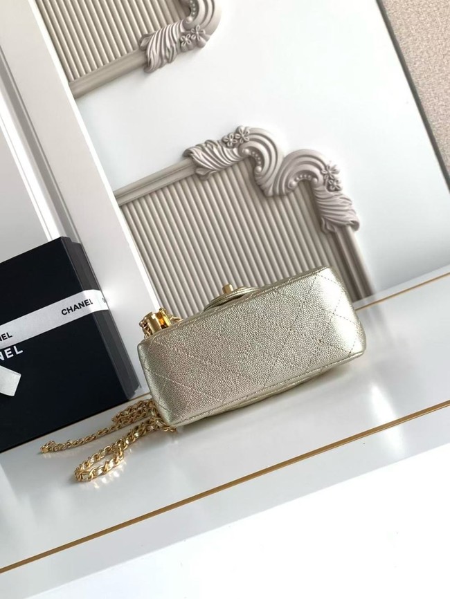 CHANEL mini Flap Bag AS1786 light gold