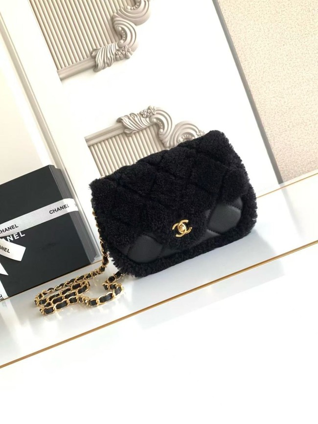 CHANEL mini Shoulder Bag Lambskin AS5148 black