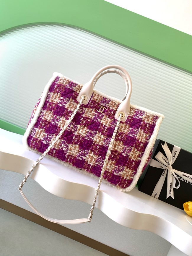 CHANEL Shopping Bag AS5689 white&Purple