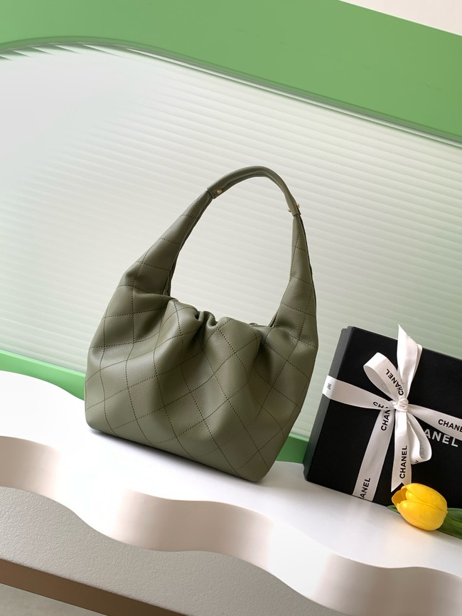 CHANEL Hobo Handbag AS5976 green