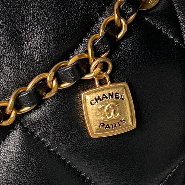 Chanel Lambskin Maxi Flapbag AS5734 black