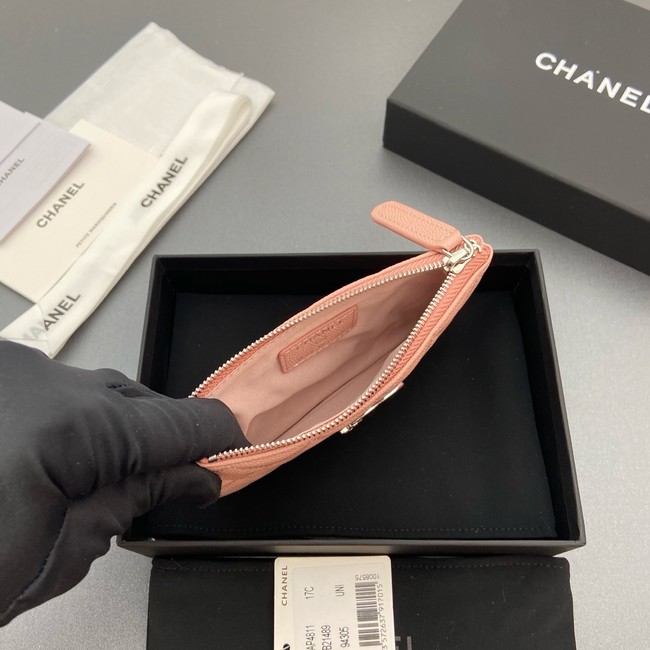 Chanel Zipped Pocket wallet S4811 pink