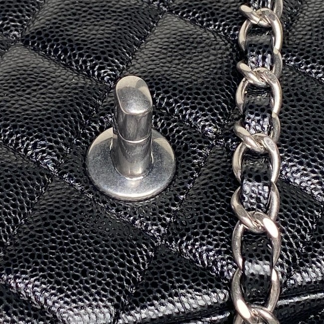 CHANEL Clutch With Chain AS2701 black&Silver Metal