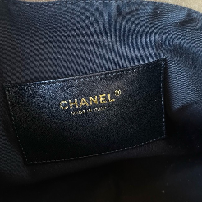 CHANEL Large Hobo Bag Suede AS5967 brown