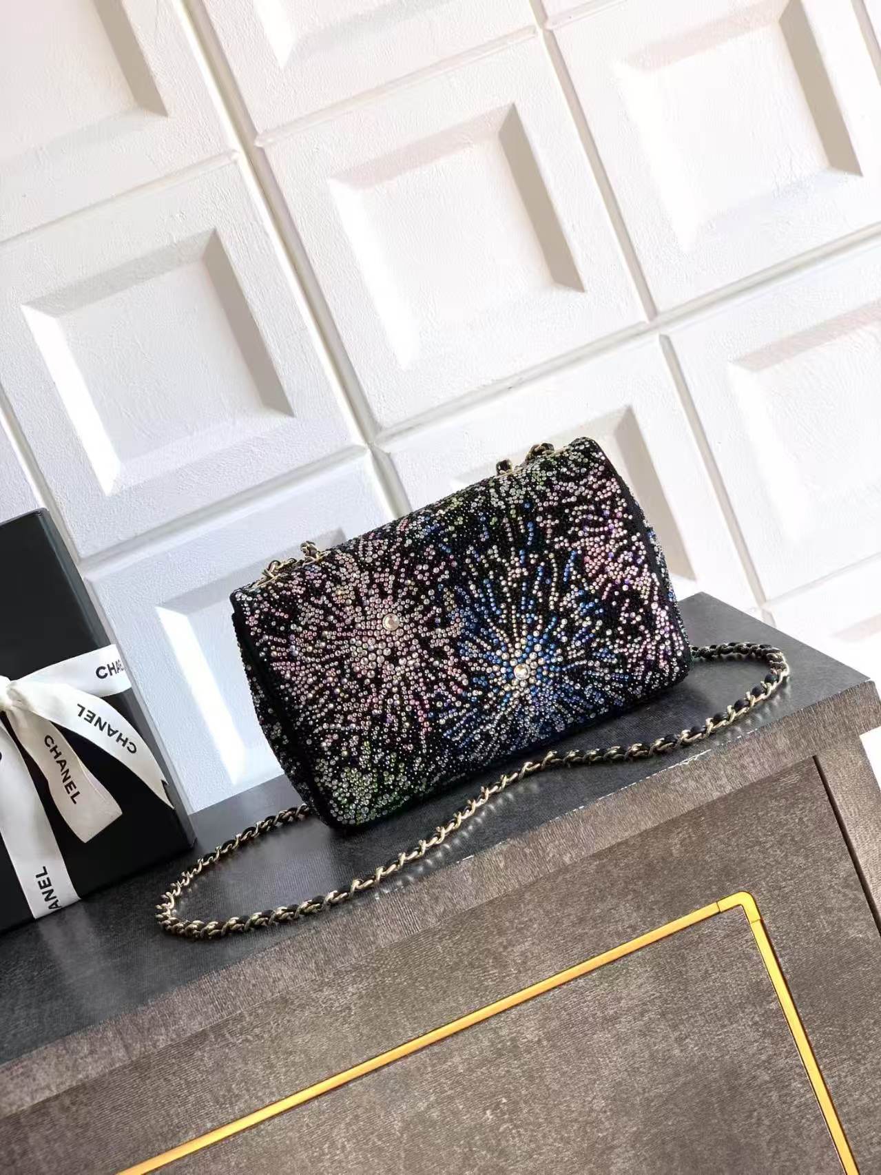 Chanel Starry Sky Diamond Inlay Flat Bag CF6171 Chanel Starry Sky Diamond Inlay Flat Bag CF6171