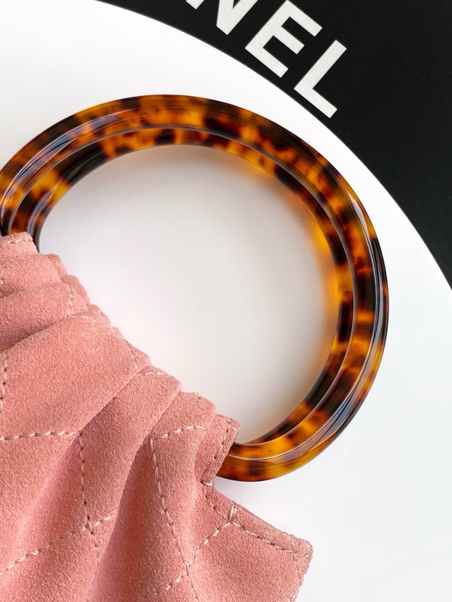 CHANEL mini Hobo Bag Suede AS4981 pink