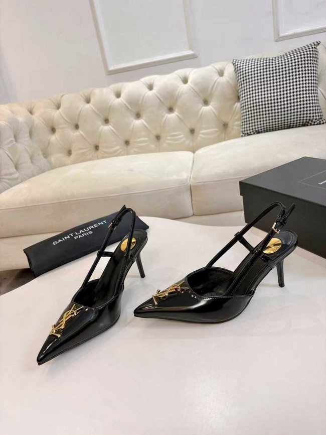 Saint Laurent slingback pumps in smooth leather 97170-1