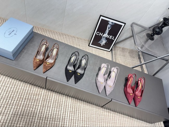 Prada leather slingback pumps 1I901M-3