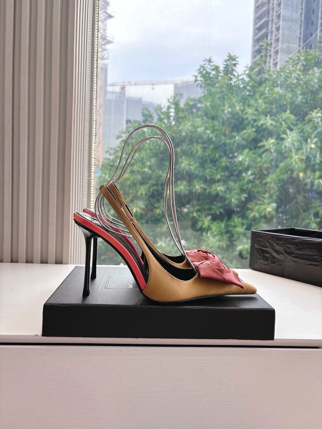 YSL AMALIA slingback pumps in satin crepe 21025-2