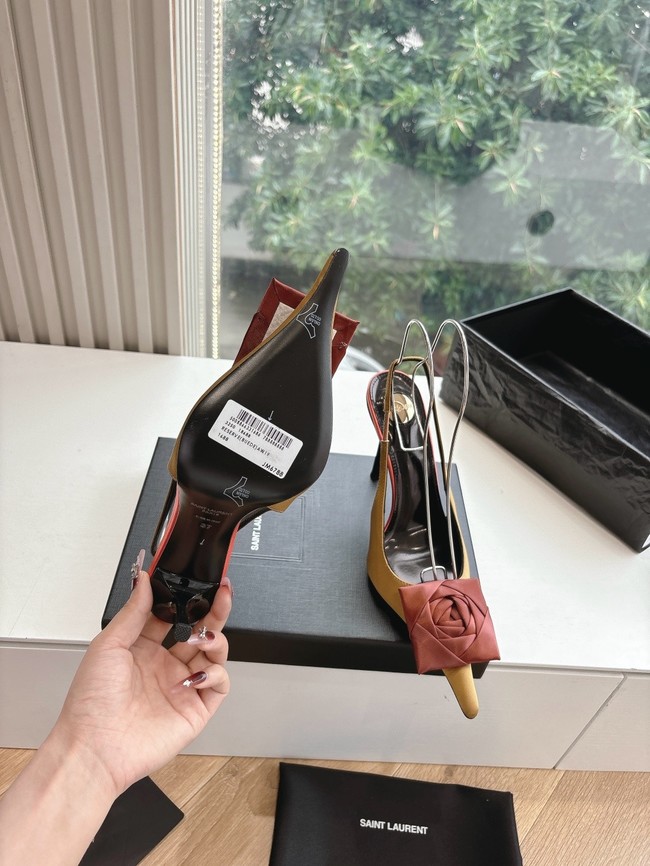 YSL AMALIA slingback pumps in satin crepe 21025-2