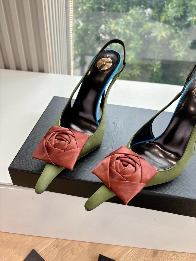 YSL AMALIA slingback pumps in satin crepe 21025-4