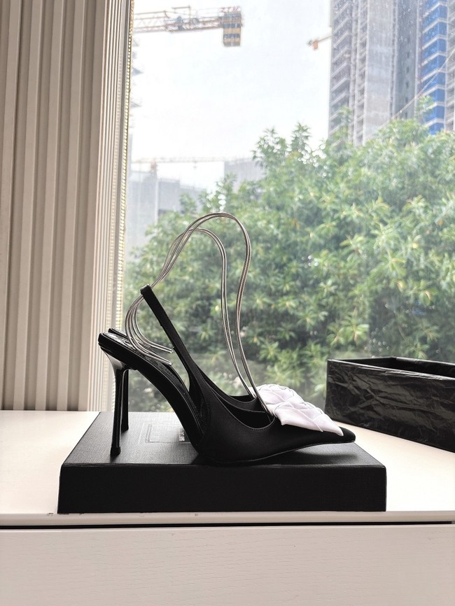 YSL AMALIA slingback pumps in satin crepe 21025-5