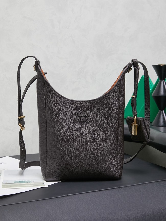 MIUMIU leather Shoulder Bag 5BE098 black