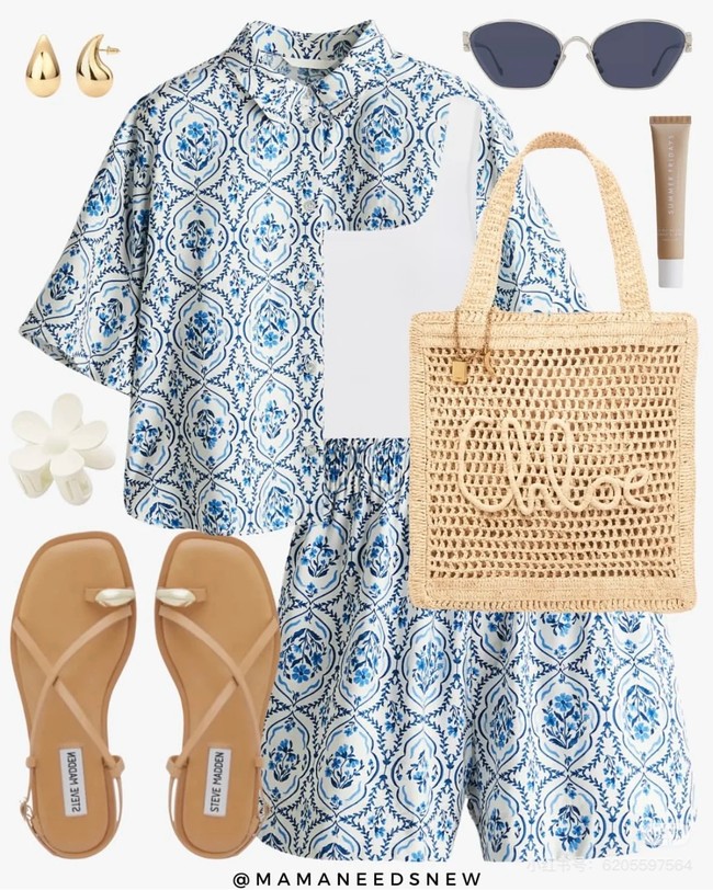 Chloe SUMMER straw and leather tote bag 0824P Nude