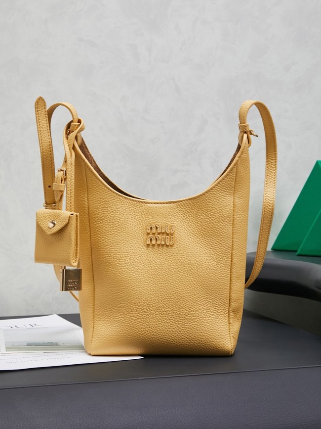 MIUMIU leather Shoulder Bag 5BE098 Apricot