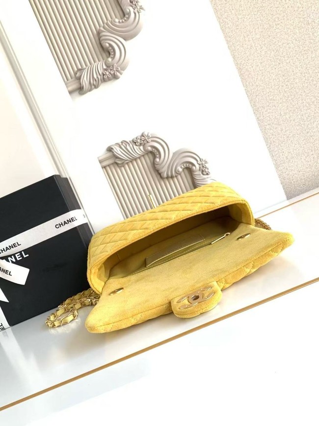 CHANEL Classic Handbag AS5991 yellow