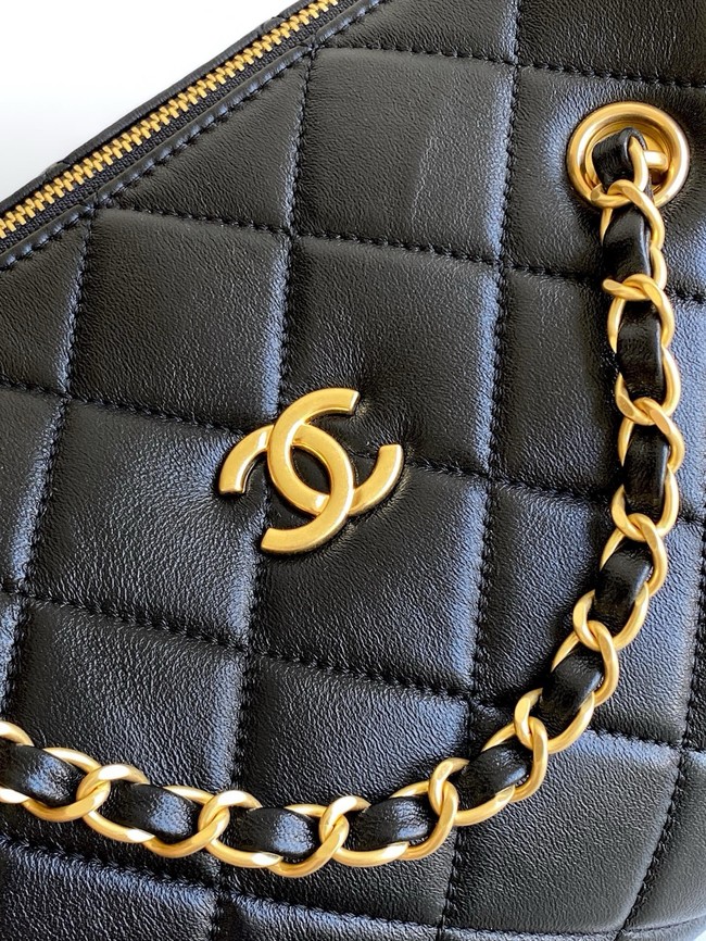 Chanel Lambskin Small Bowling Bag AS5792 black