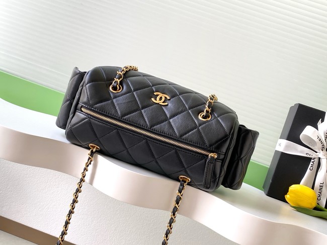 Chanel Lambskin Small Bowling Bag AS5792 black