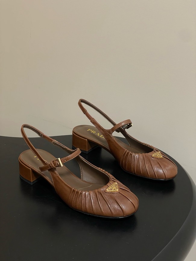 PRADA leather slingback Sandals 21056-2