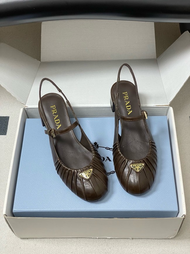 PRADA leather slingback Sandals 21056-3
