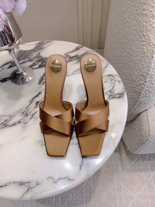 Saint Laurent CHANDELLE mules in satin crepe 15518-3