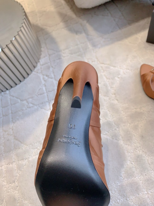 Saint Laurent EMILIE mules in satin crepe G1097-3