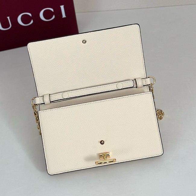 Gucci Half Horsebit wallet on chain 855654 Cream