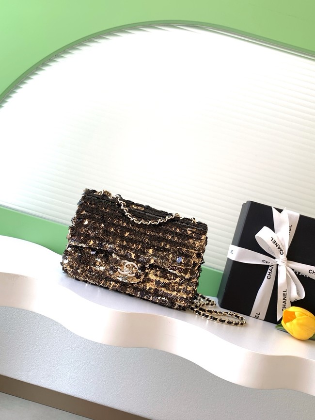 CHANEL Evening Bag AS4298 black&gold