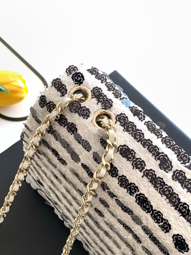 CHANEL Evening Bag AS4298 black&white