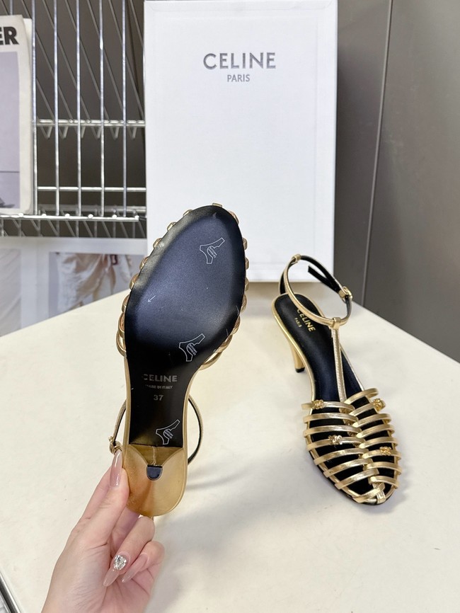 CELINE CAGE HEELED SANDAL IN GOATSKIN 36633-1