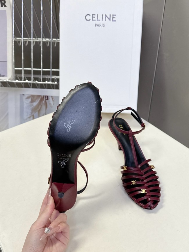 CELINE CAGE HEELED SANDAL IN GOATSKIN 36633-2